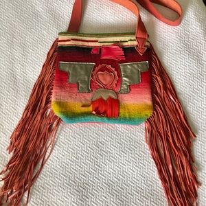 RailThreeRanch Serape & Leather Crossbody Purse